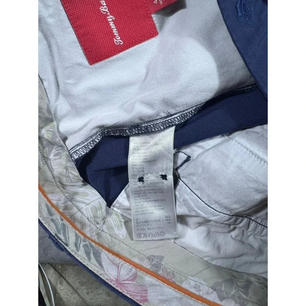 Tommy Bahama Boracay Chino Pants Men's 44x32 Blue Cotton Blend Straight Leg